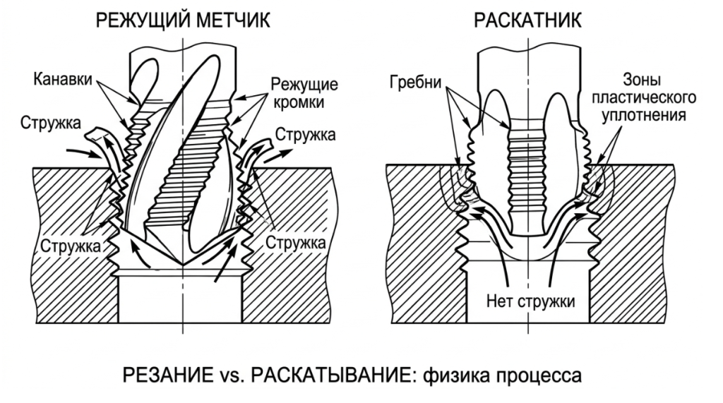 Что такое метчик-раскатник и его принцип действия Что такое метчик-раскатник и его принцип действия