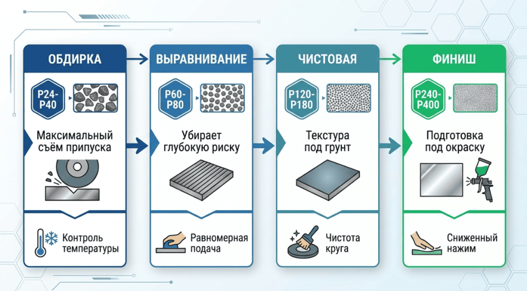 Этапы шлифования Этапы шлифования