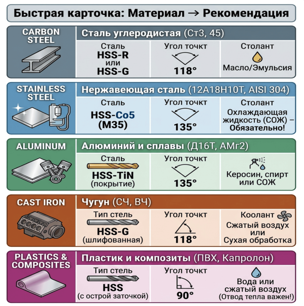 Расшифровка маркировки сверл по металлу